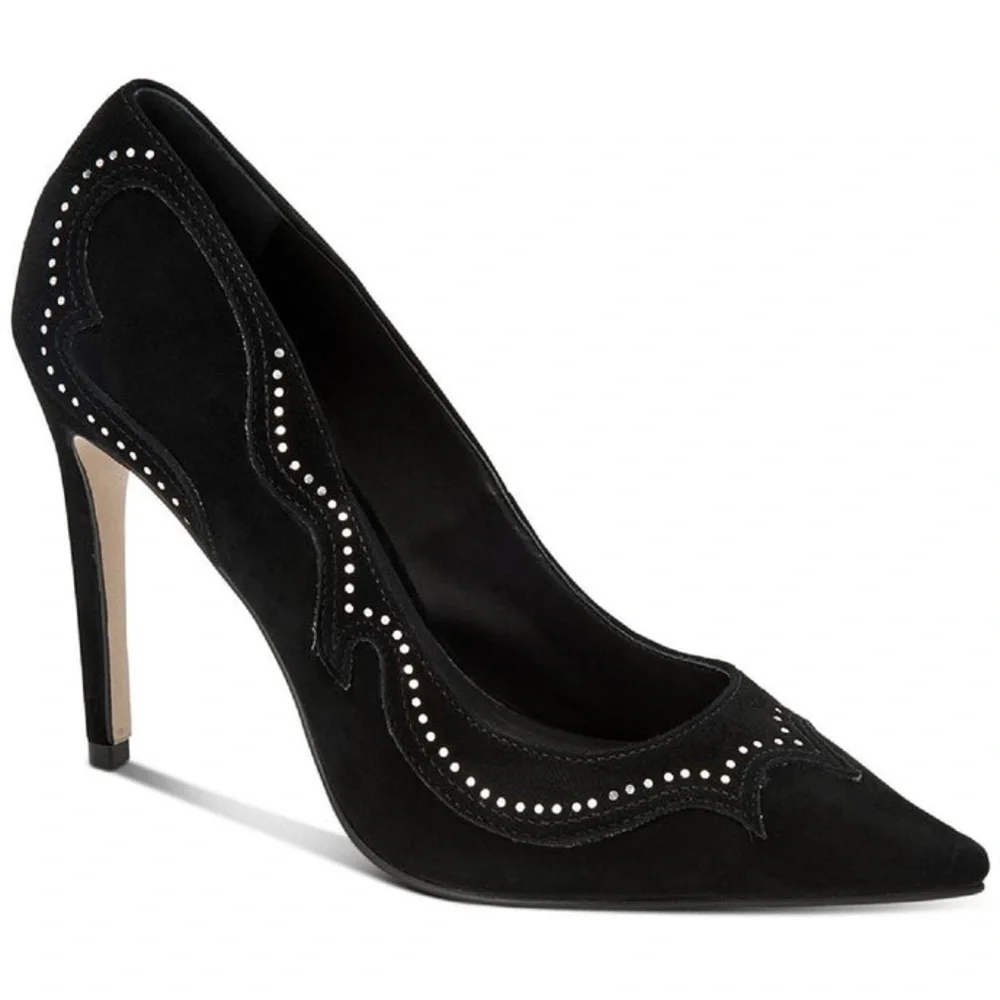 ALL SAINTS - ZEHRA SLIP ON DRESSY PUMPS - BLACK SUEDE - NWT - Picture 1 of 2